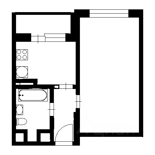 Планировка этой квартиры по данным Циан