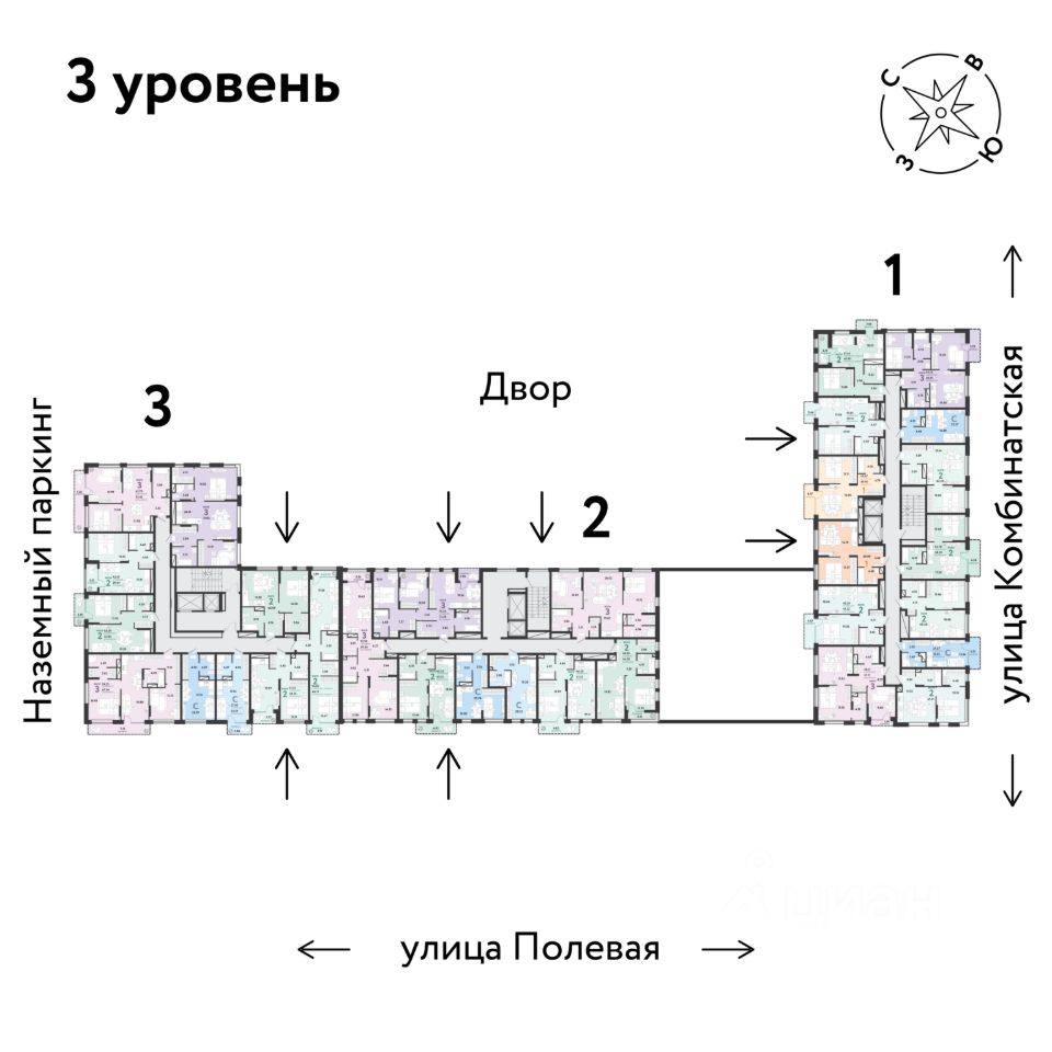 Продаю двухкомнатную квартиру 46,3м² Полевая ул., 108, Тюмень, Тюменская  область - база ЦИАН, объявление 295319117