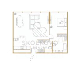 2-комн.апарт., 82 м², этаж 54