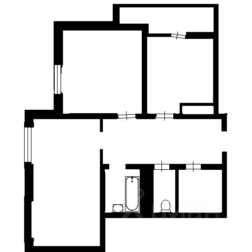 Планировка этой квартиры по данным Циан