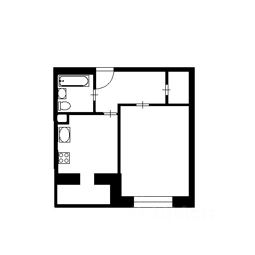 Планировка этой квартиры по данным Циан