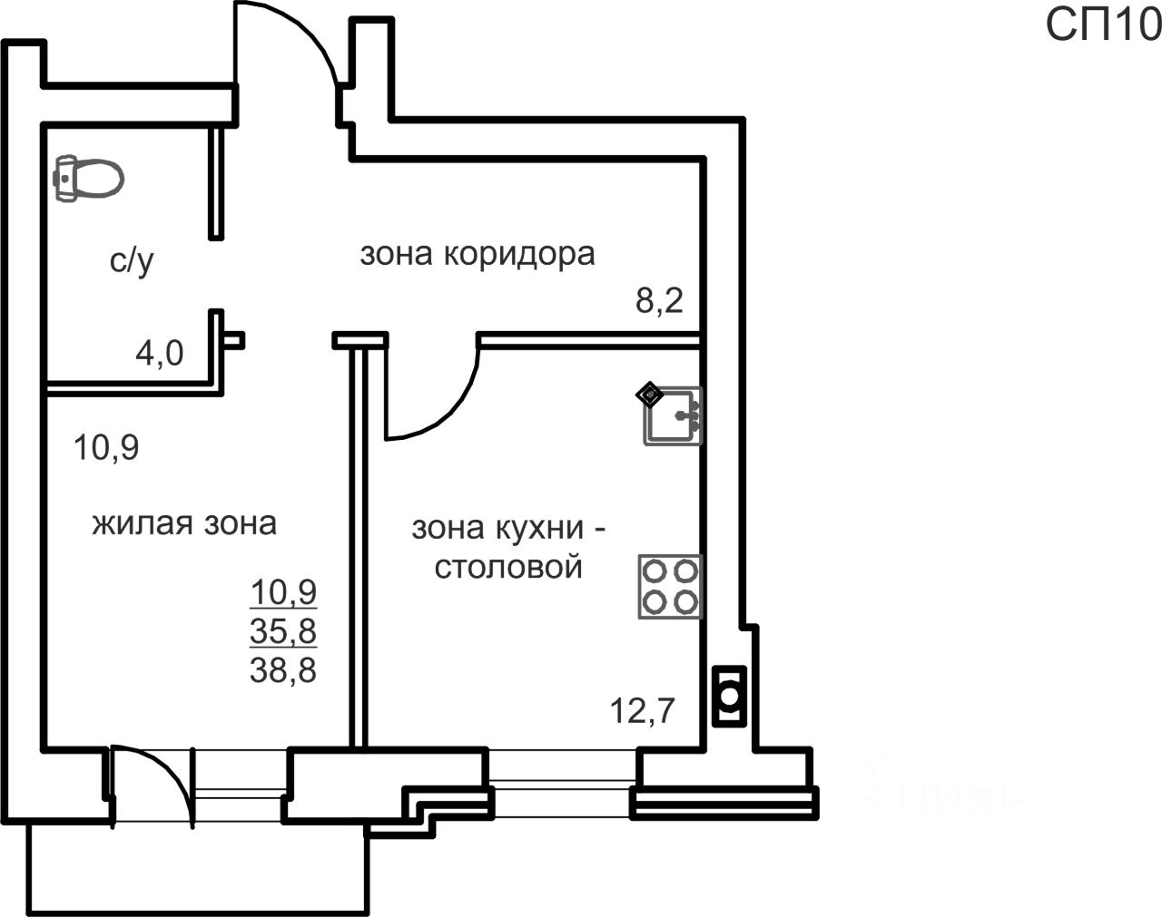 Купить 1-комнатную квартиру в микрорайоне 10-й в городе Череповец, продажа  однокомнатных квартир во вторичке и первичке на Циан. Найдено 3 объявления