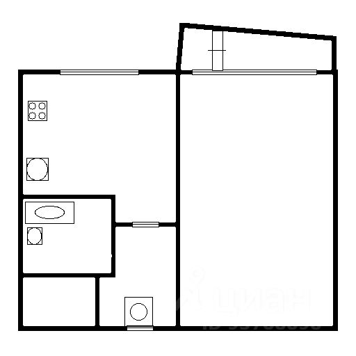 Планировка этой квартиры по данным Циан
