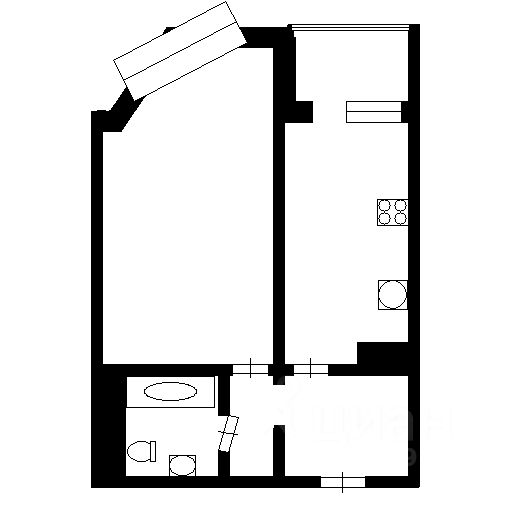 Планировка этой квартиры по данным Циан