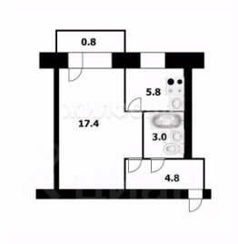 1-комн.кв., 32 м², этаж 4