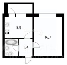 1-комн.кв., 33 м², этаж 10