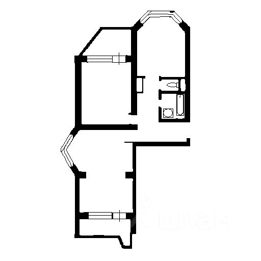 Планировка этой квартиры по данным Циан