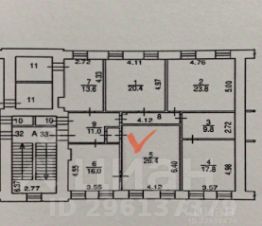 комната 105/26 м², этаж 4