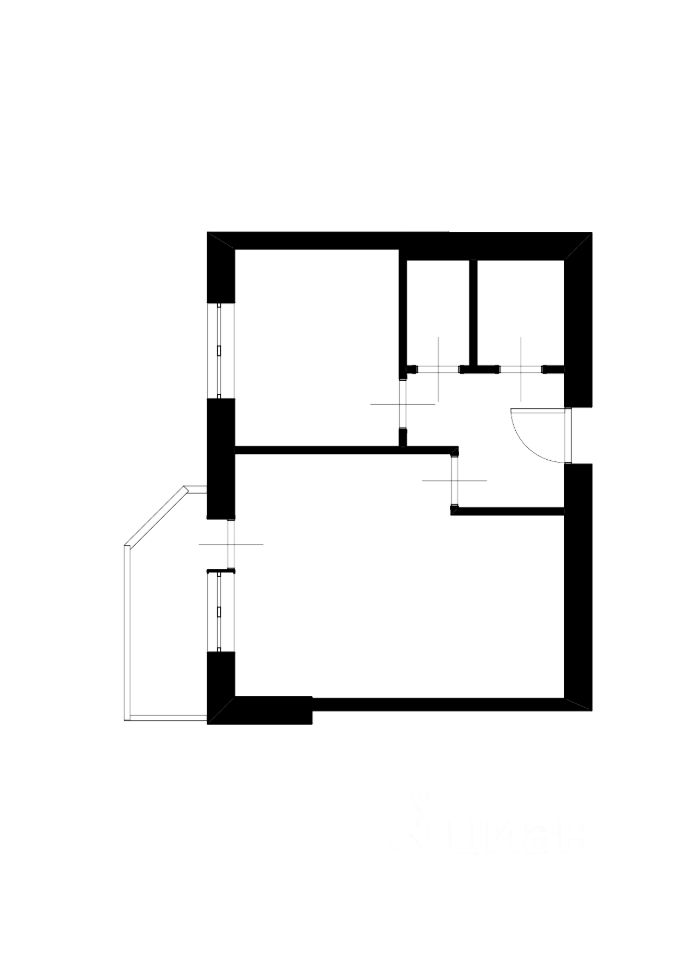 Планировка этой квартиры по данным Циан