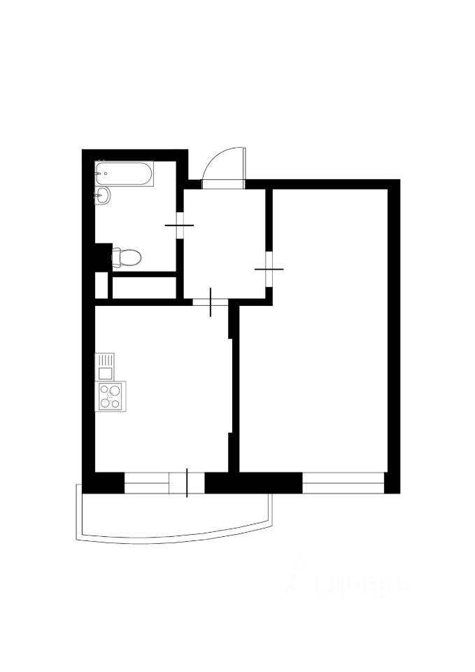 Планировка этой квартиры по данным Циан