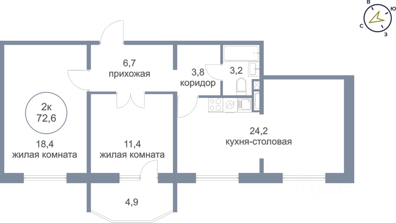 Купить квартиру в поселке городского типа Пойковский Нефтеюганского района,  продажа квартир во вторичке и первичке на Циан. Найдено 185 объявлений