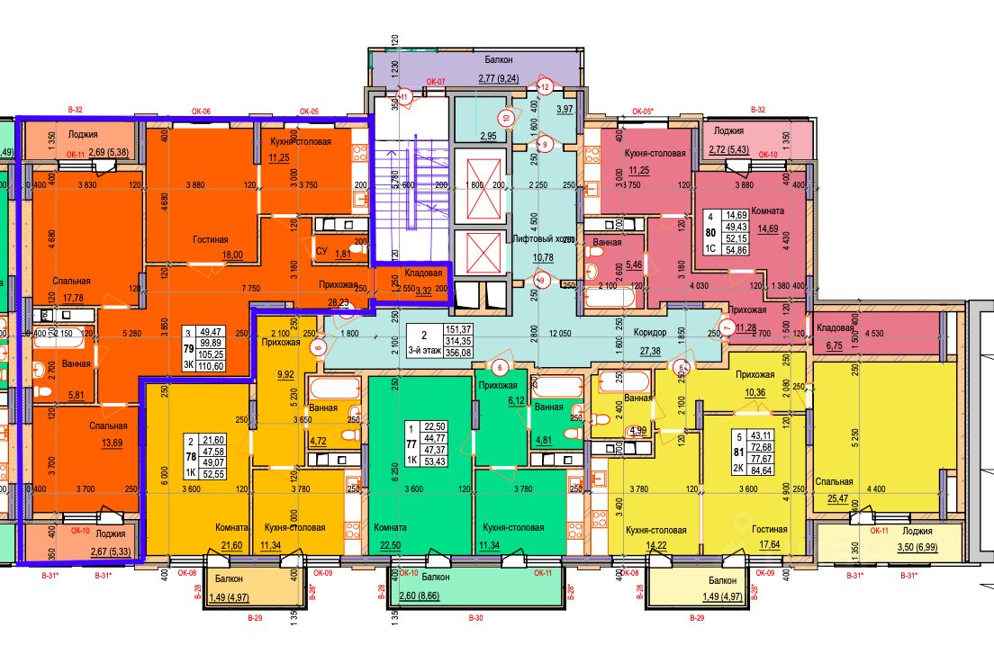 Продажа трехкомнатной квартиры 110,4м² ул. Пушкина, 20, Белгород,  Белгородская область - база ЦИАН, объявление 296240671