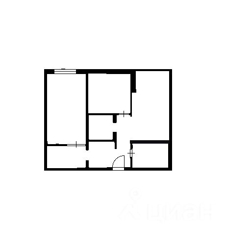 Планировка этой квартиры по данным Циан