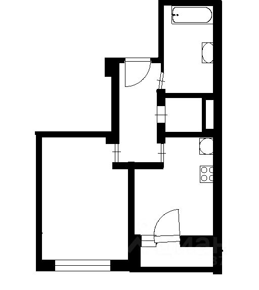 Планировка этой квартиры по данным Циан