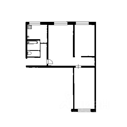 Планировка этой квартиры по данным Циан