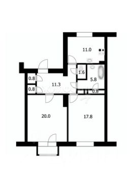 2-комн.кв., 70 м², этаж 5