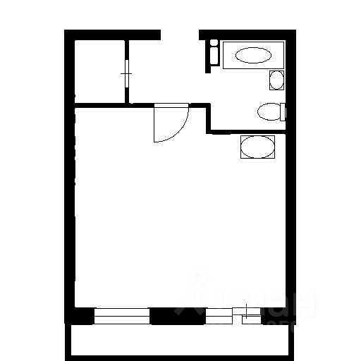 Планировка этой квартиры по данным Циан