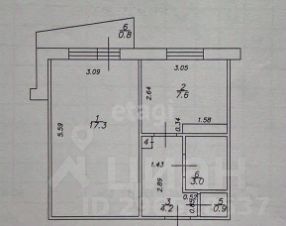 1-комн.кв., 35 м², этаж 2