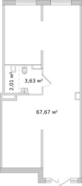 своб. назнач. 75 м², этаж 1