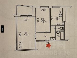 2-комн.кв., 44 м², этаж 5