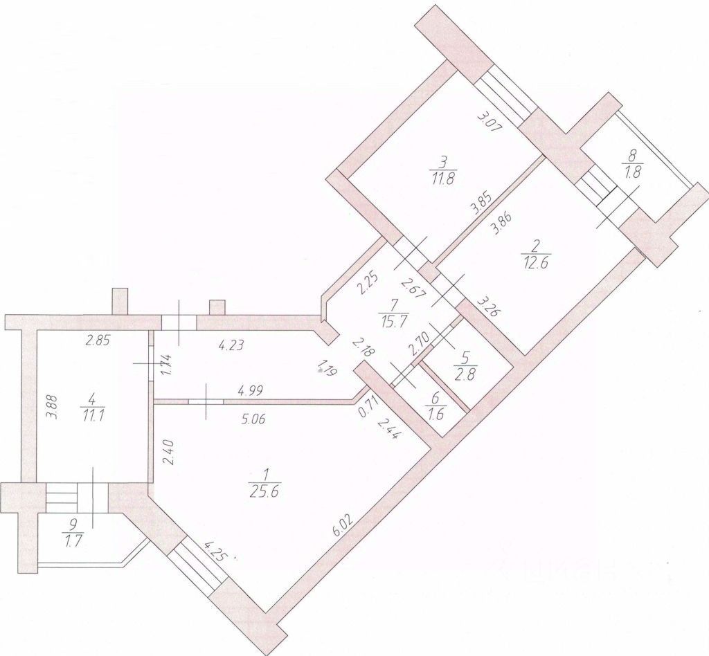 Продаю трехкомнатную квартиру 84,7м² Чистопольская ул., 66, Казань,  Татарстан респ., м. Козья слобода - база ЦИАН, объявление 296605319