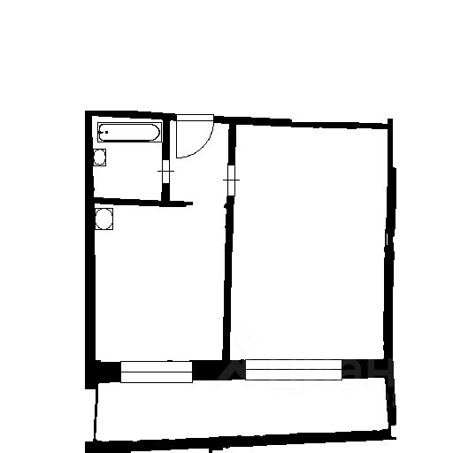 Планировка этой квартиры по данным Циан