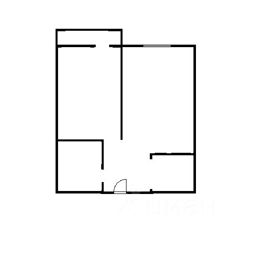 Планировка этой квартиры по данным Циан