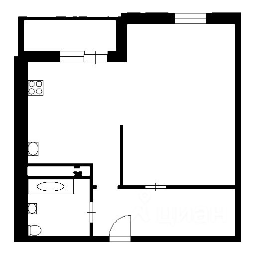 Планировка этой квартиры по данным Циан