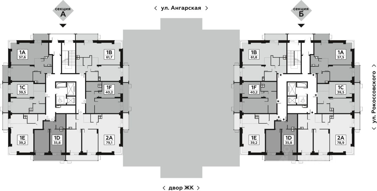 Купить однокомнатную квартиру 40,2м² Ангарская ул., 7, Волгоград,  Волгоградская область - база ЦИАН, объявление 296712684