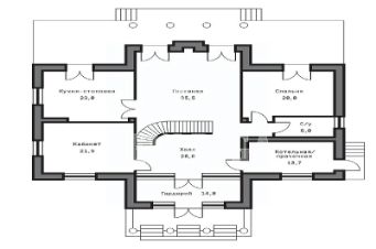 2-этаж. дом 500 м²