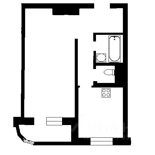 Планировка этой квартиры по данным Циан