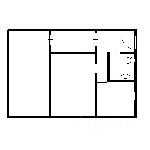 Планировка этой квартиры по данным Циан