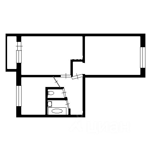 Планировка этой квартиры по данным Циан