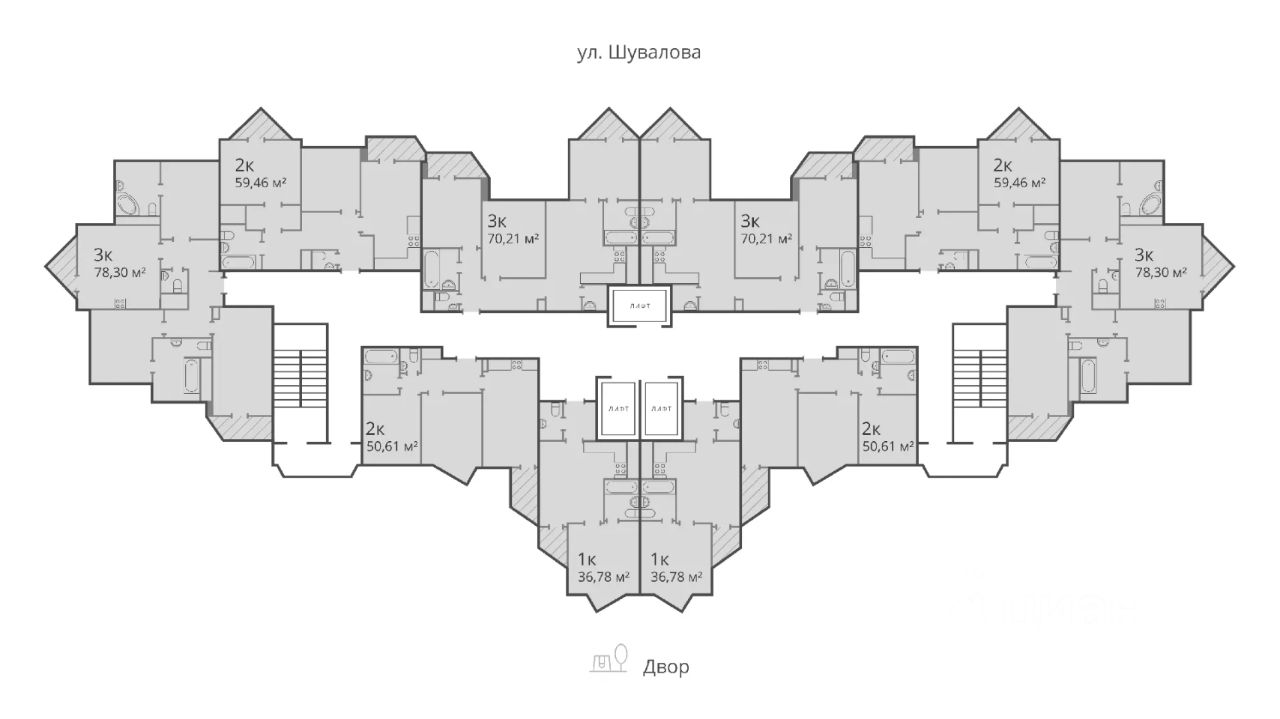 Купить 2-комнатную квартиру на улице Шувалова в городе Мурино, продажа  двухкомнатных квартир во вторичке и первичке на Циан. Найдено 71 объявление