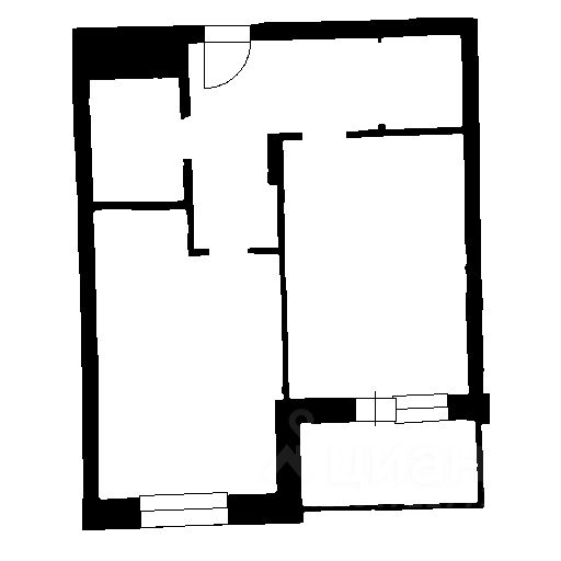 Планировка этой квартиры по данным Циан