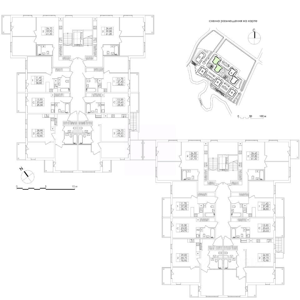 Купить двухкомнатную квартиру 61,2м² ул. Достоевского, 1, Ленинградская  область, Всеволожский район, Дубровское городское поселение, Дубровка пгт,  Новая Дубровка коттеджный поселок - база ЦИАН, объявление 297108228