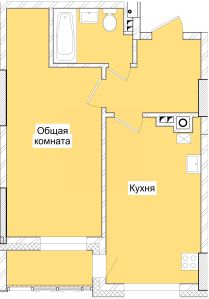 1-комн.кв., 47 м², этаж 13