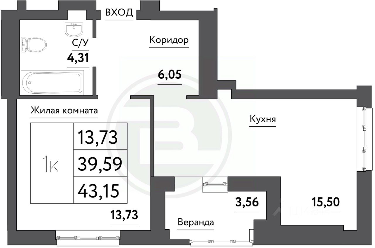 Купить 1-комнатную квартиру от застройщика ГК Владимир. Найдено 19  объявлений.