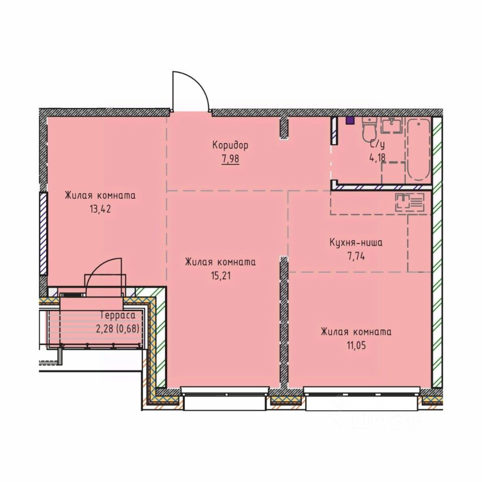 Купить трехкомнатную квартиру 61,9м² Култукская ул., Иркутск, Иркутская  область - база ЦИАН, объявление 297248103