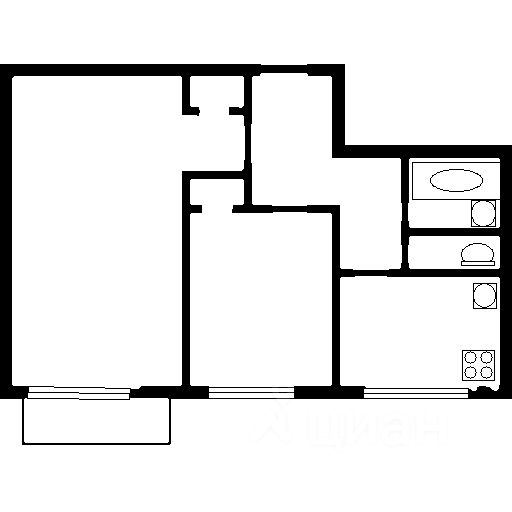 Планировка этой квартиры по данным Циан