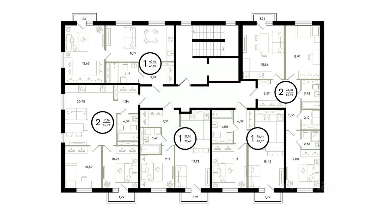 Продажа однокомнатной квартиры 39,5м² ул. Александра Звягина, 7, Тюмень,  Тюменская область - база ЦИАН, объявление 297319798