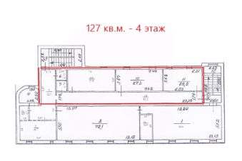 офис 127 м², этаж 4