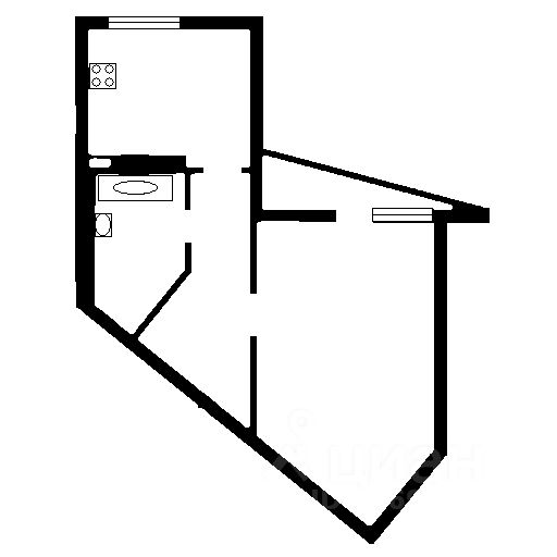 Планировка этой квартиры по данным Циан