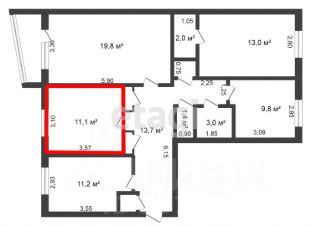 комната 16/16 м², этаж 3