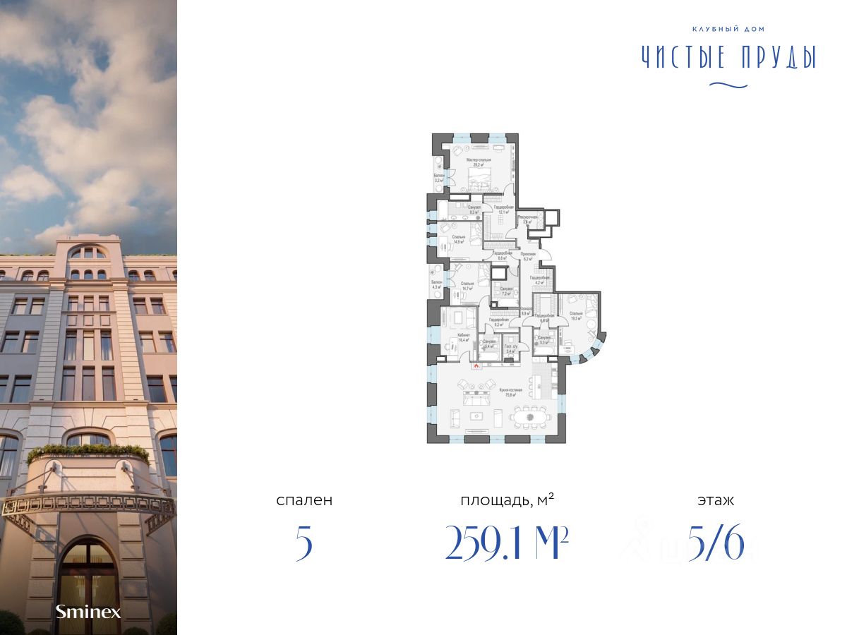 Купить 5-комнатную квартиру рядом с метро Сретенский бульвар, продажа  пятикомнатных квартир во вторичке и первичке на Циан. Найдено 34 объявления