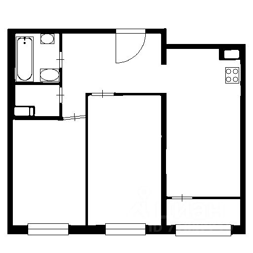 Планировка этой квартиры по данным Циан