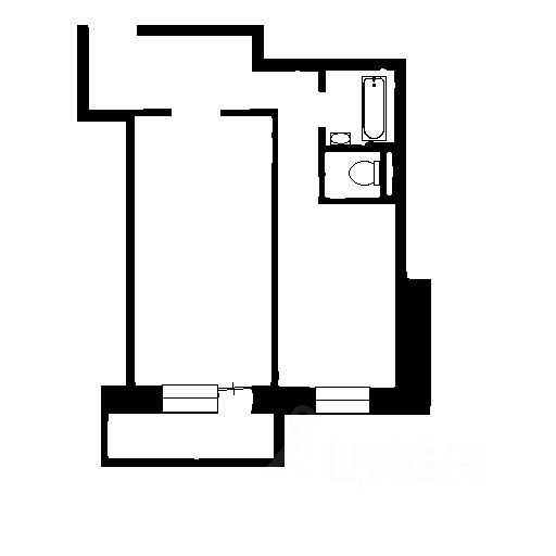 Планировка этой квартиры по данным Циан