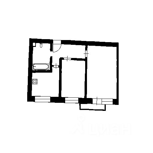 Планировка этой квартиры по данным Циан