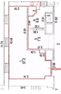 своб. назнач. 38 м², этаж 1