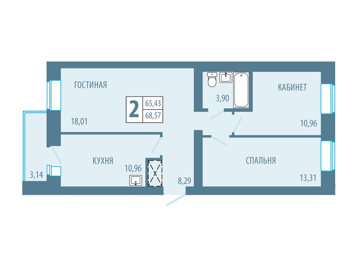 Купить 2-комнатную квартиру 70 кв.м. в Железногорске, продажа 2-комнатных  квартир 70 м2. Найдено 2 объявления.